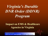 DDNR - Virginia Department of Health - Commonwealth of Virginia