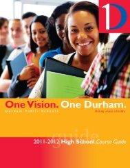 2011-12 High School Course Offerings - Durham Public Schools