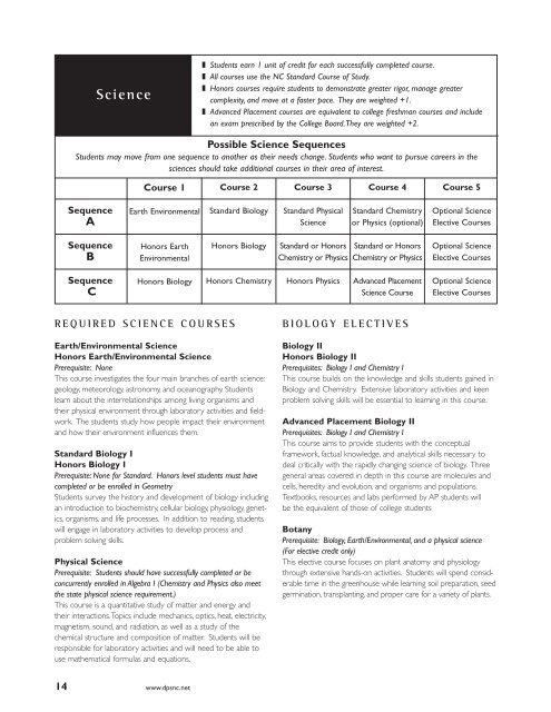 2011-12 High School Course Offerings - Durham Public Schools