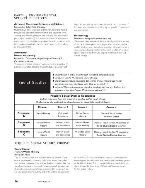 2011-12 High School Course Offerings - Durham Public Schools