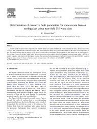 Determination of causative fault parameters for some recent Iranian ...