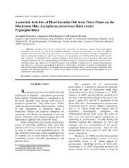 Acaricidal Activities of Plant Essential Oils from Three Plants on the ...