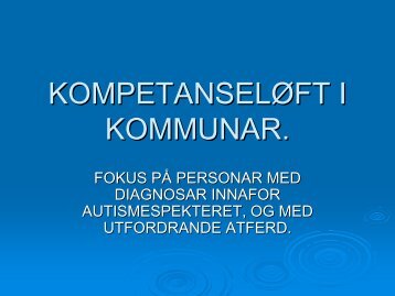 Jan O Ãdven - KompetanselÃ¸ft i kommunar - Helse FÃ¸rde