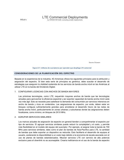 Resumen Ejecutivo en espaÃ±ol - 4G Americas