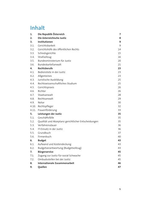 DIE ÖSTERREICHISCHE JUSTIZ – Institutionen - Organe - Leistungen