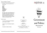 Government & Politics leaflet.indd - Aquinas College