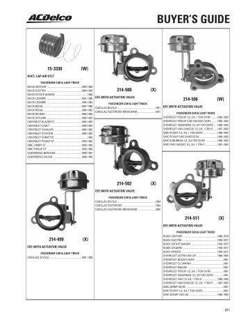 Buyer's Guide - ACDelco