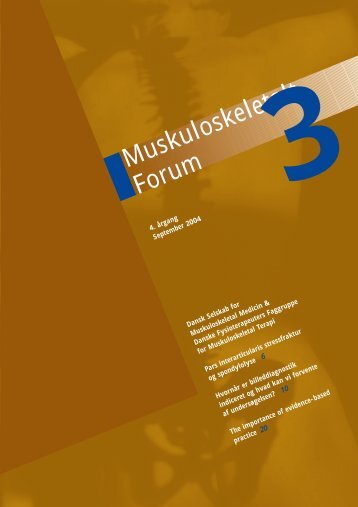 Muskuloskeletalt Forum - 3/2004 (pdf) - Fagforum for ...