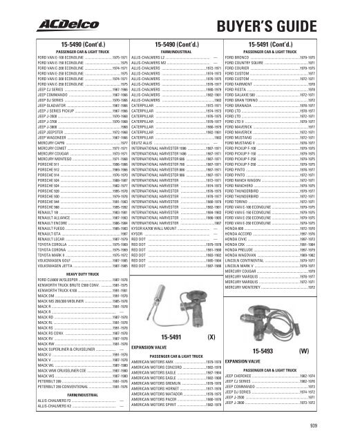 Buyer's guide - ACDelco