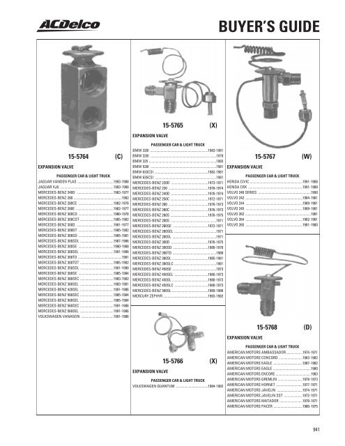 Buyer's guide - ACDelco