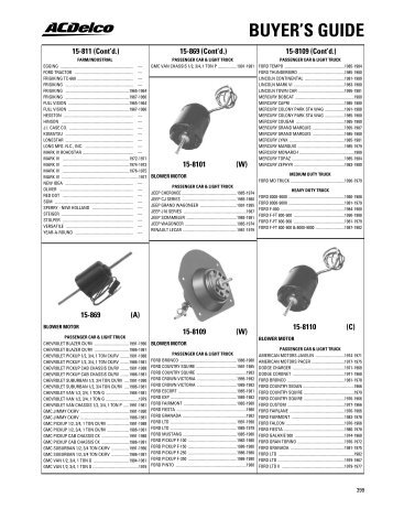 BUYER'S GUIDE - ACDelco