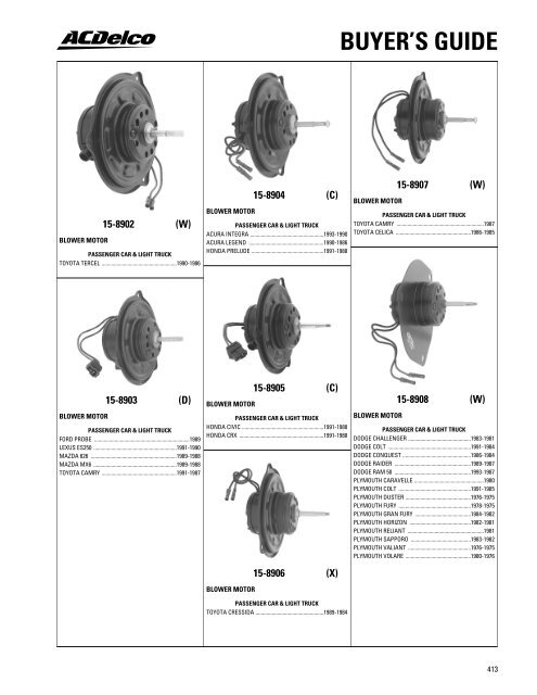 BUYER'S GUIDE - ACDelco