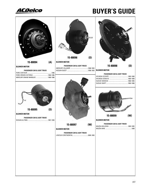 BUYER'S GUIDE - ACDelco