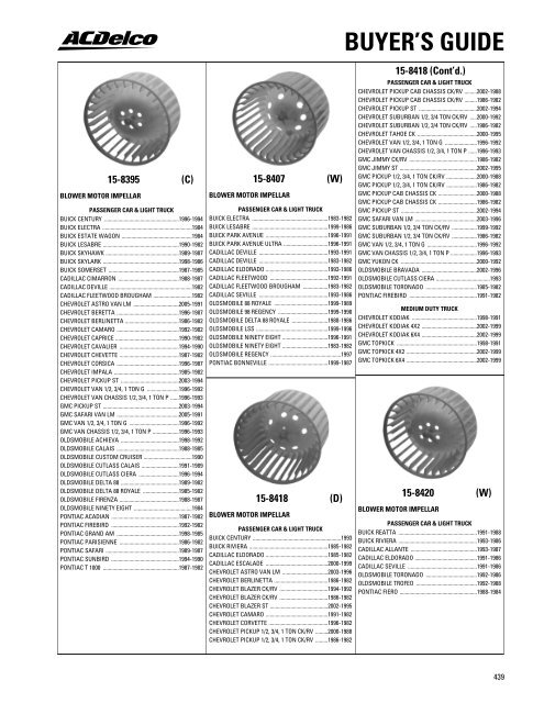 BUYER'S GUIDE - ACDelco