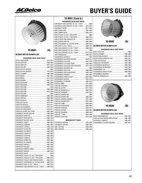 BUYER'S GUIDE - ACDelco