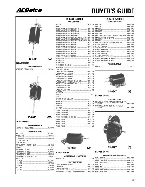 BUYER'S GUIDE - ACDelco