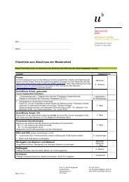 Checkliste zum Abschluss der Masterarbeit in Hydrologie