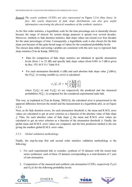 Modélisation de la dynamique du canal de propagation Terre ...