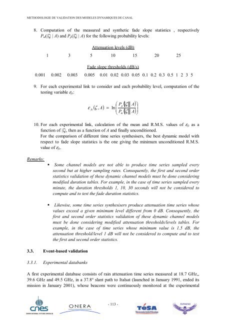 Modélisation de la dynamique du canal de propagation Terre ...