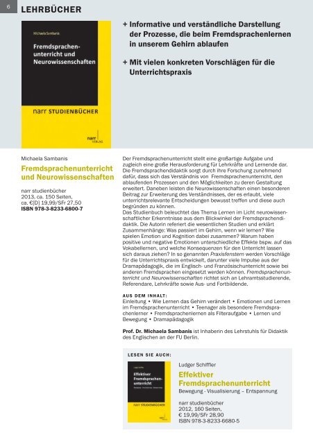 ANGLISTIK UND AMERIKANISTIK - Gunter Narr Verlag/A. Francke ...