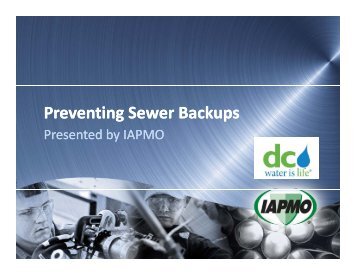 Preventing Sewer Backups g p g p - DC Water