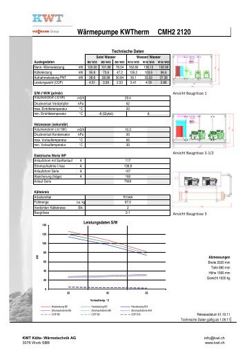 Wärmepumpe KWTherm CMH2 2120 - KWT Kälte-Wärmetechnik AG