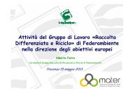 Attività del Gruppo di Lavoro «Raccolta Differenziata e ... - MatER