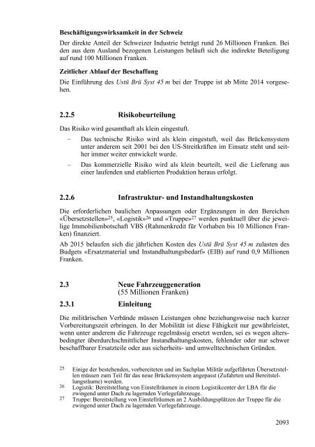 11.016 Botschaft über die Beschaffung von Rüstungsmaterial 2011