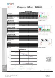 Wärmepumpe KWTherm CMH2 243 - KWT Kälte-Wärmetechnik AG