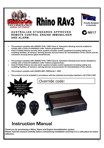 Manual (PDF) - RhinoCo Technology