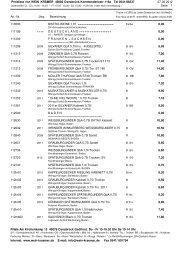 Preisliste von WEIN KRÃMER 49080 OsnabrÃ¼ck Kommenderiestr ...