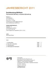 Jahresbericht SB-Müllheim - Suchtberatung Müllheim