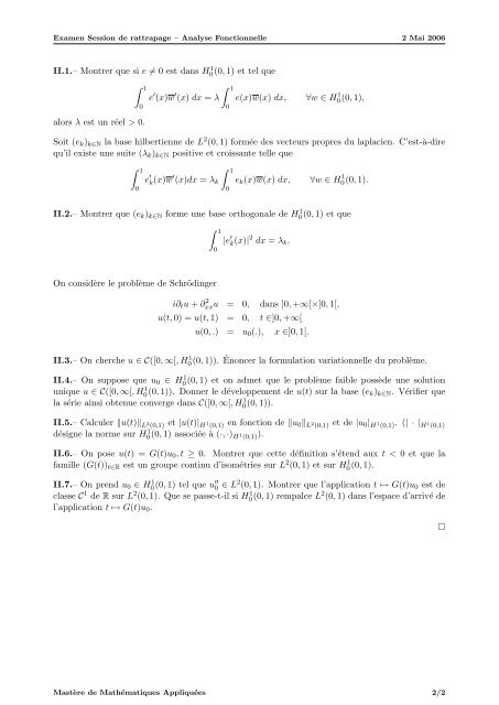 Recueil d'Examens Analyse Fonctionnelle - lamsin