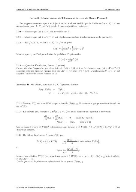 Recueil d'Examens Analyse Fonctionnelle - lamsin