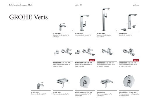 Exclusivas colecciones para el Baño - GROHE España, SA