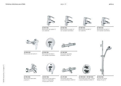 Exclusivas colecciones para el Baño - GROHE España, SA