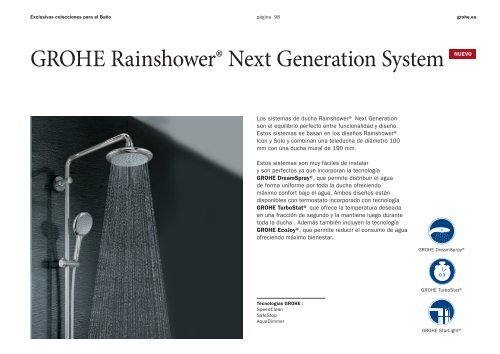 Exclusivas colecciones para el Baño - GROHE España, SA