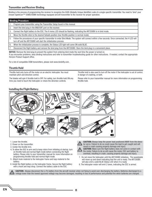 Download Blade 300X RC Helicopter Manual - RCLander Retail ...