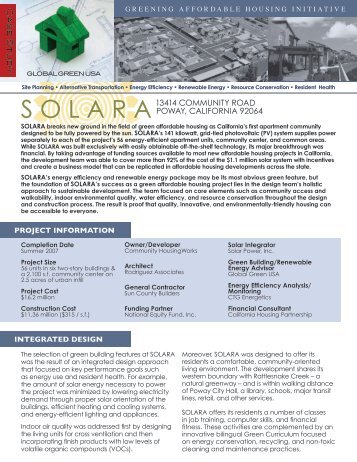 SOLARA - Global Green USA