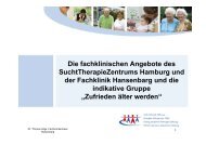 Die fachklinischen Angebote des SuchtTherapieZentrums Hamburg ...