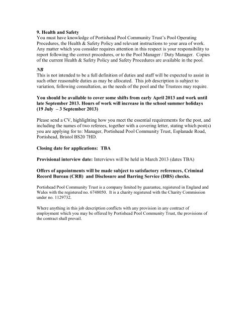 9 health and safety you lifeguard cover letter