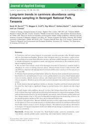 Long term trends in carnivore abundance using distance sampling ...