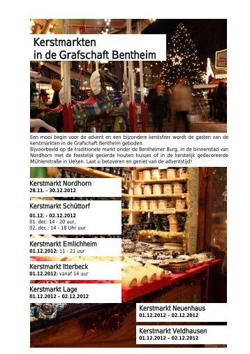 Kerstmarkten in de Grafschaft Bentheim - Geheim over de grens