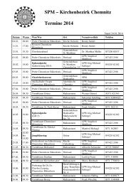 SPM – Kirchenbezirk Chemnitz Termine 2014