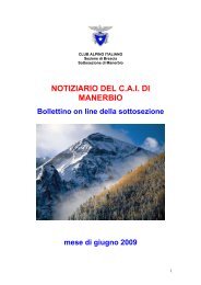 Calendario Escursioni Cai Manerbio 2011 cai manerbio calendario 2021