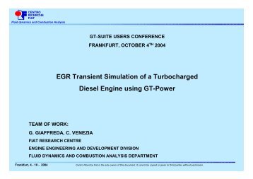 EGR Transient Simulation of a Turbocharged Diesel Engine using ...