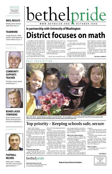 District focuses on math - Bethel School District