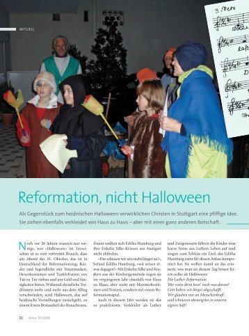 Reformation, nicht Halloween - Ethos