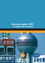 Kina som medlem i WTO - Kommerskollegium