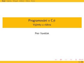 Programování v C# - Výjimky a vlákna - eAMOS